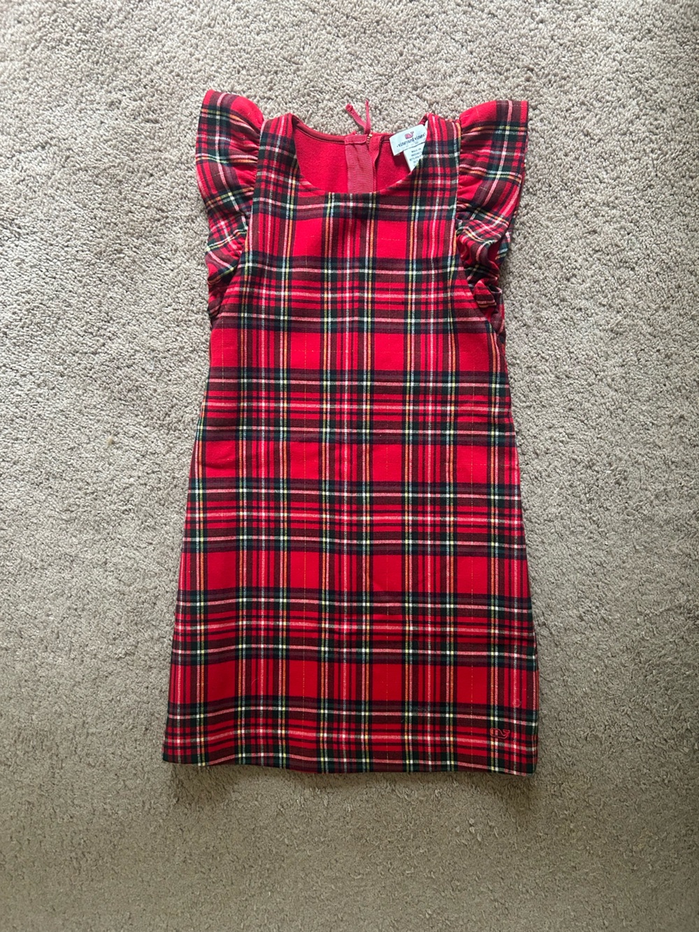 Vineyard Vines Red Tartan Girls Dress